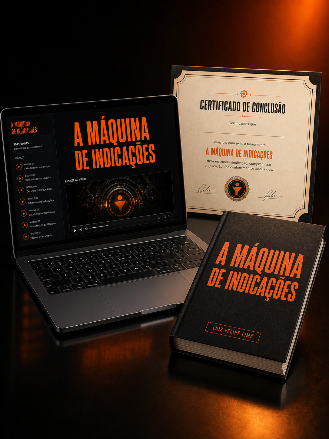 Treinamento, apostila e certificado A Máquina de Indicações
